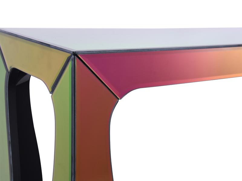 Konsolentisch VERRO mit Spiegelglas mehrfarbig, Breite 110cm