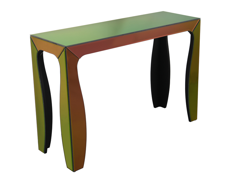 Konsolentisch VERRO mit Spiegelglas mehrfarbig, Breite 110cm