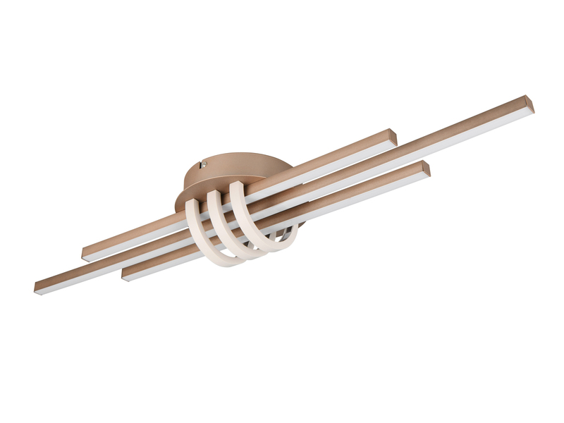 LED Deckenleuchte CINTO in Coffee, dimmbar, 81cm lang