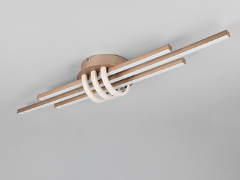 LED Deckenleuchte CINTO in Coffee, dimmbar, 81cm lang