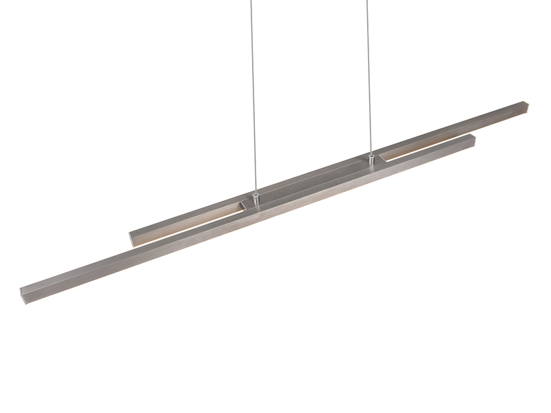 LED Pendelleuchte ODIO Metall Silberfarbig, 110cm lang