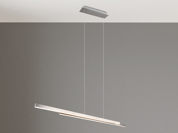 LED Pendelleuchte ODIO Metall Silberfarbig, 110cm lang