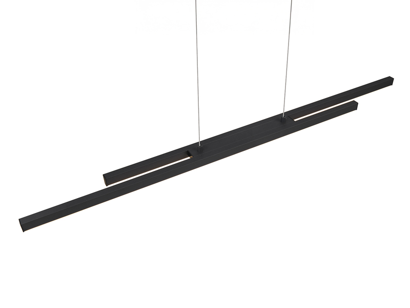 LED Pendelleuchte ODIO Metall Schwarz, 110cm lang