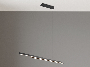 LED Pendelleuchte ODIO Metall Schwarz, 110cm lang