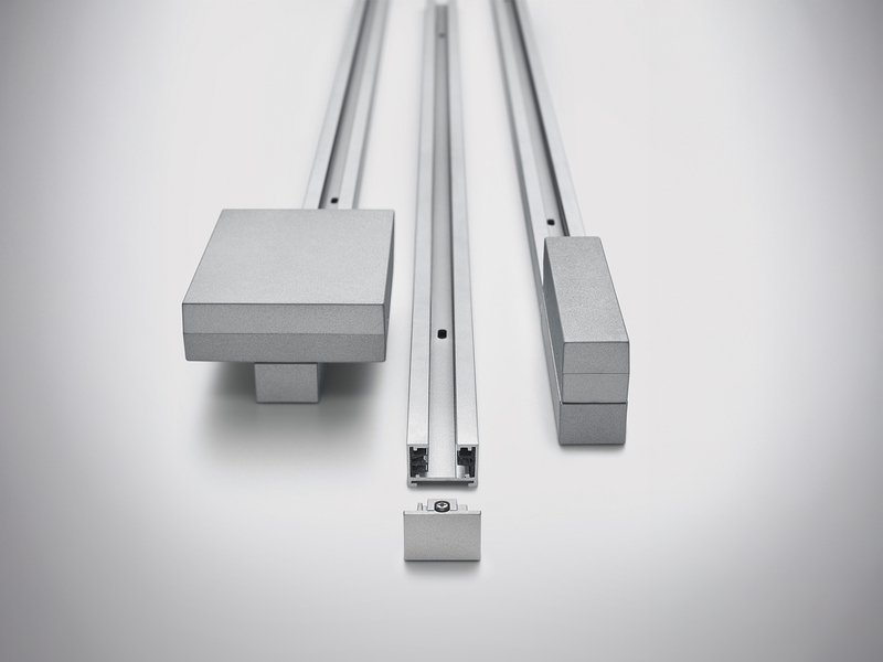 2-Phasen Schiene für DUOline Schienensystem Grau matt, Länge 50cm