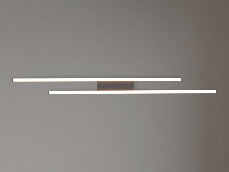 LED Deckenleuchte ODIO flach in Schwarz, 110cm lang