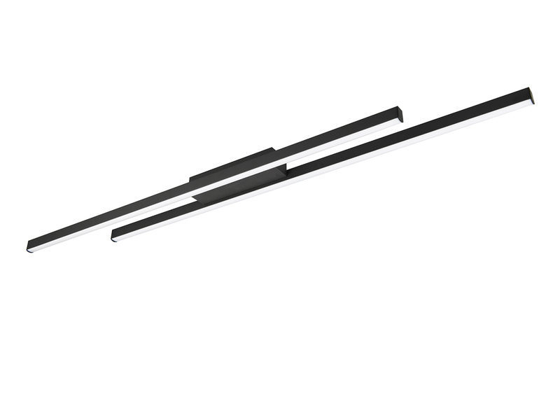 LED Deckenleuchte ODIO flach in Schwarz, 110cm lang