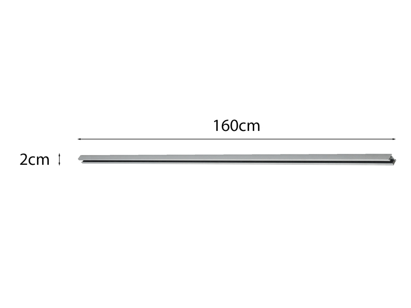 2-Phasen Schiene für DUOline Schienensystem Grau matt, Länge 160cm