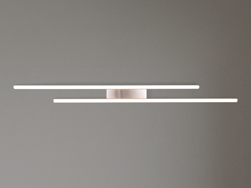 LED Deckenleuchte ODIO flach Silberfarbig, 110cm lang
