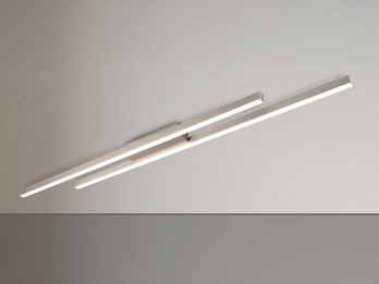 LED Deckenleuchte ODIO flach Silberfarbig, 110cm lang
