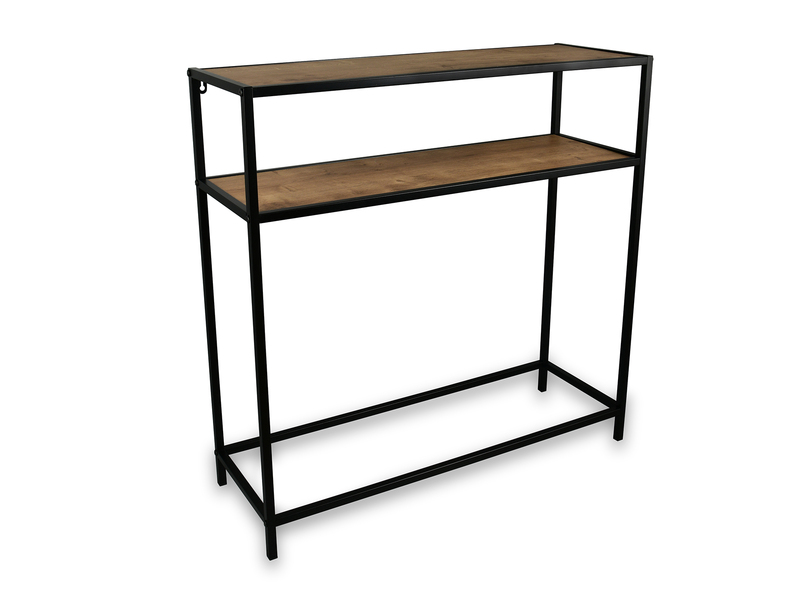 Konsolentisch AVELIN in Holzoptik und Schwarz, Breite 80cm
