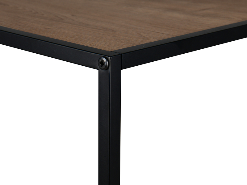 Beistelltisch AVELIN Metallgestell Schwarz, Tischplatten Holzoptik, Höhe 85cm