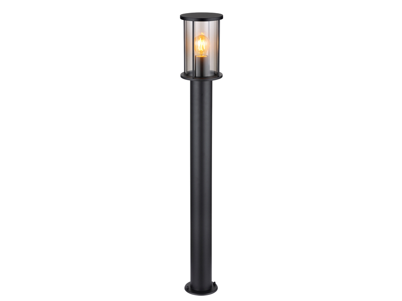 Wegeleuchte GRACEY Gartenlaterne aus Edelstahl mit Rauchglas, Höhe 100cm
