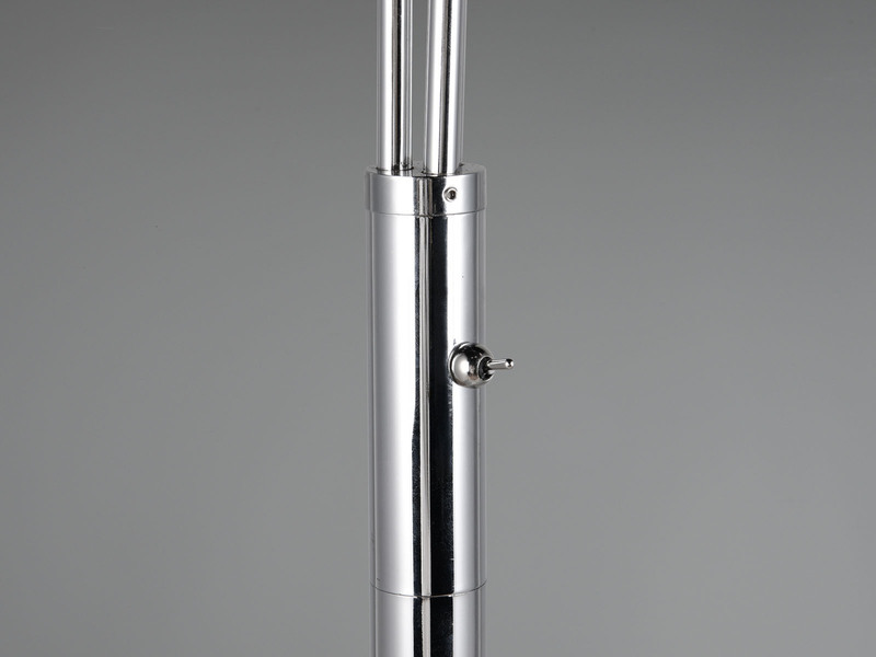 Stehleuchte PAXTON 3flammig Silber, Kugel Glasschirme irisierend, 200cm groß
