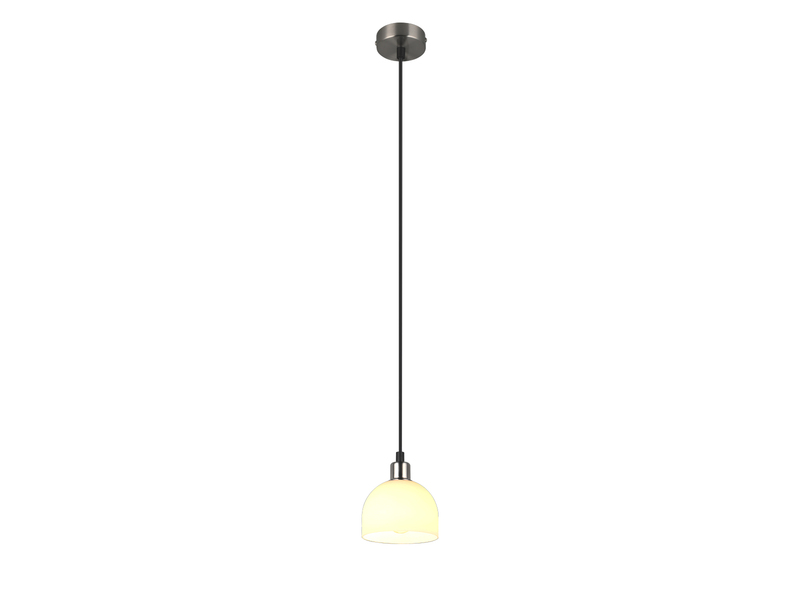 Pendelleuchte MOLLY mit Glas Lampenschirm Opalweiß,  Ø 12cm