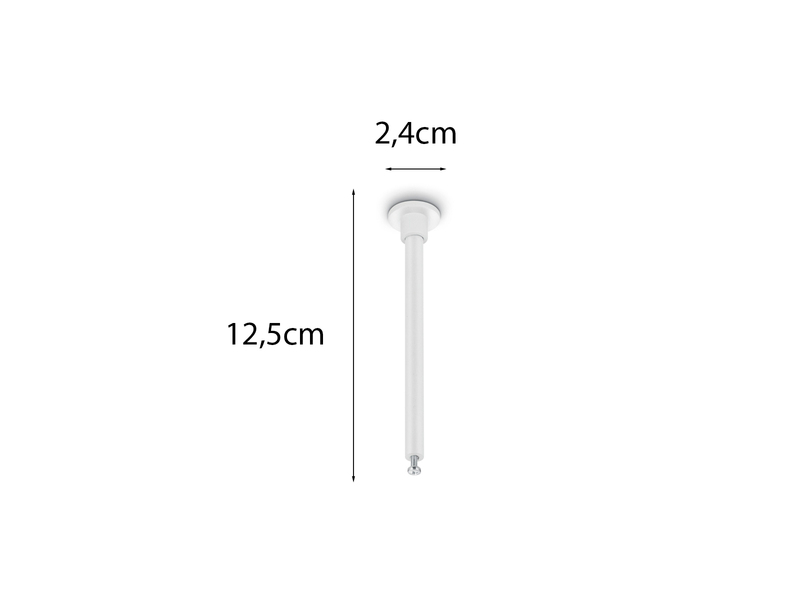 2er SET Distanzhalter Höhe 12,5cm Weiß für DUOline Schienensystem