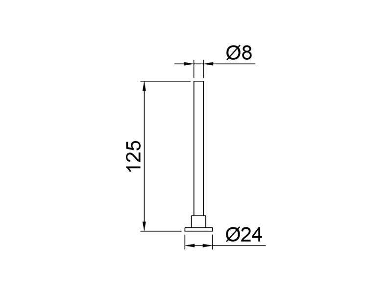 2er SET Distanzhalter Höhe 12,5cm Weiß für DUOline Schienensystem