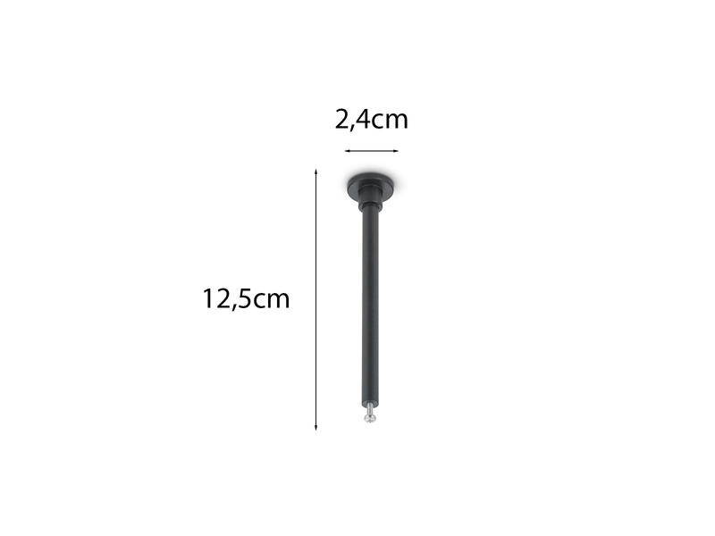 2er SET Distanzhalter Höhe 12,5cm Schwarz für DUOline Schienensystem
