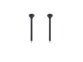 2er SET Distanzhalter Höhe 12,5cm Schwarz für DUOline Schienensystem