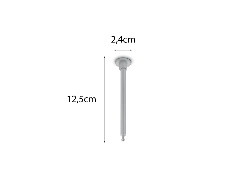 2er SET Distanzhalter Höhe 12,5cm Grau für DUOline Schienensystem
