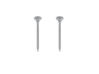 2er SET Distanzhalter Höhe 12,5cm Grau für DUOline Schienensystem