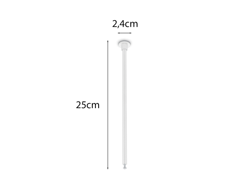 2er SET Distanzhalter Höhe 25cm Weiß für DUOline Schienensystem