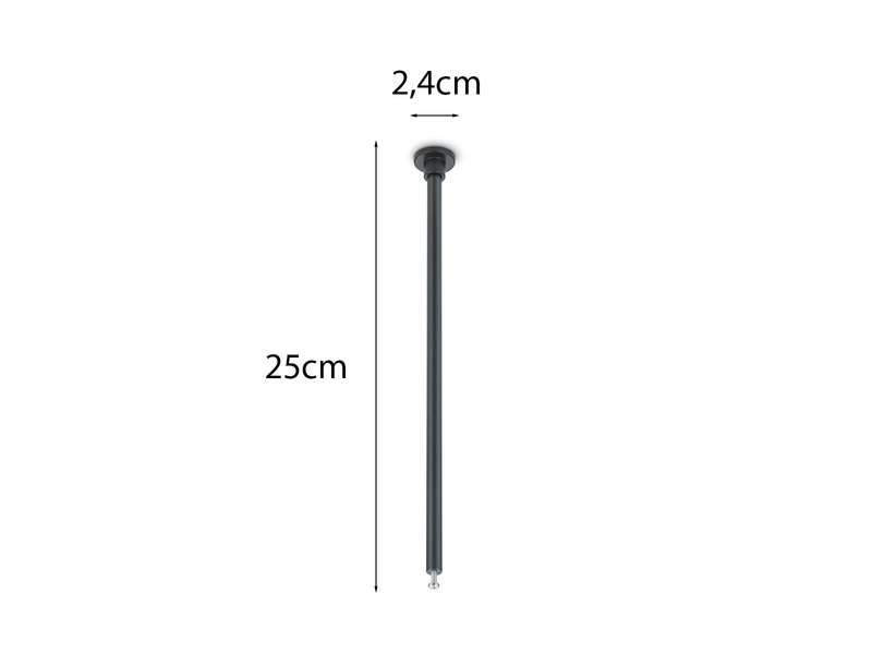 2er SET Distanzhalter Höhe 25cm Schwarz für DUOline Schienensystem