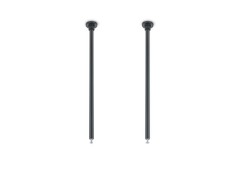 2er SET Distanzhalter Höhe 25cm Schwarz für DUOline Schienensystem