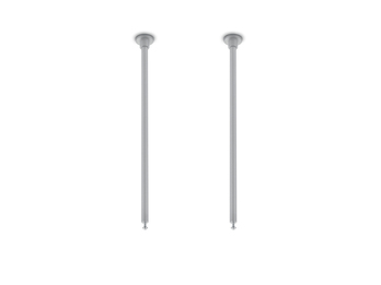 2er SET Distanzhalter Höhe 25cm Grau für DUOline Schienensystem