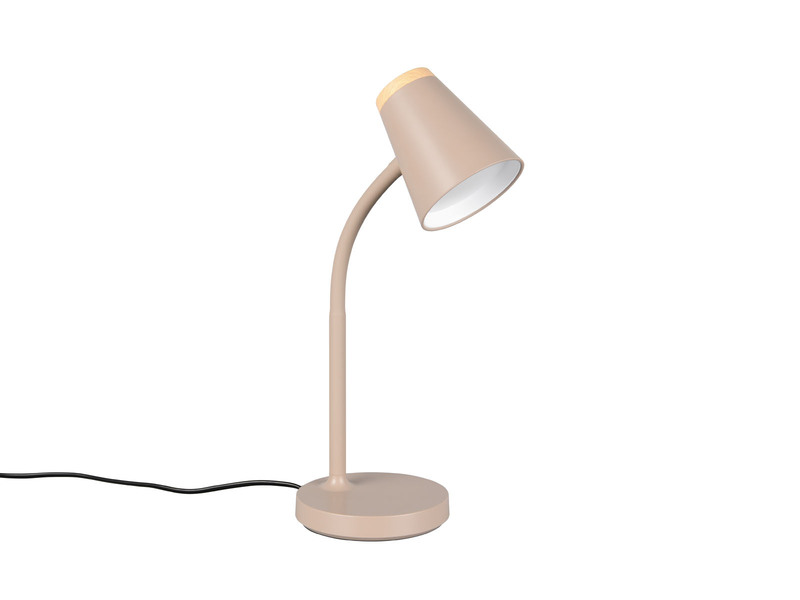 LED Schreibtischlampe PONGO Beige flexibel biegsam, Höhe 36cm