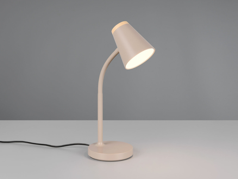 LED Schreibtischlampe PONGO Beige flexibel biegsam, Höhe 36cm