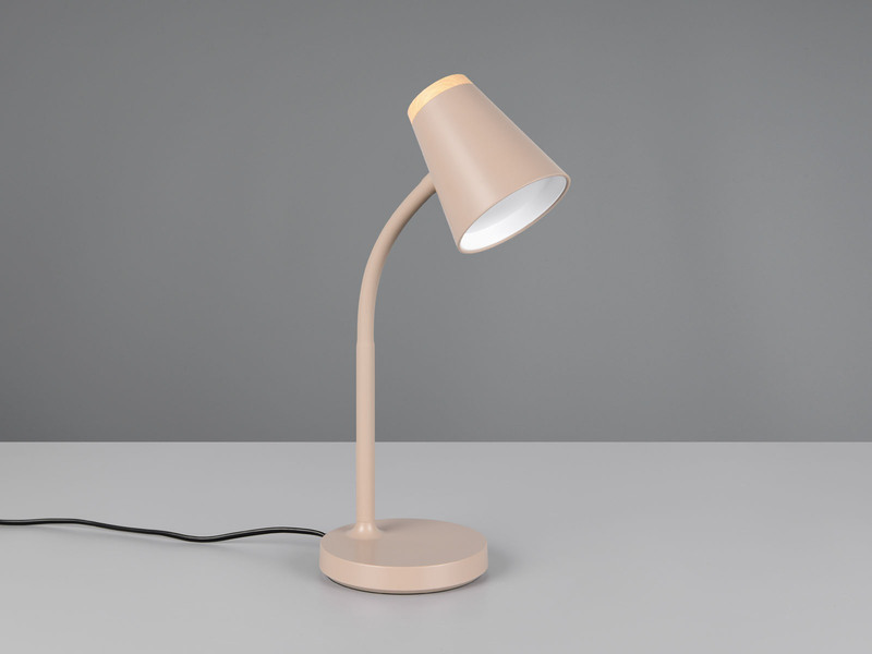 LED Schreibtischlampe PONGO Beige flexibel biegsam, Höhe 36cm
