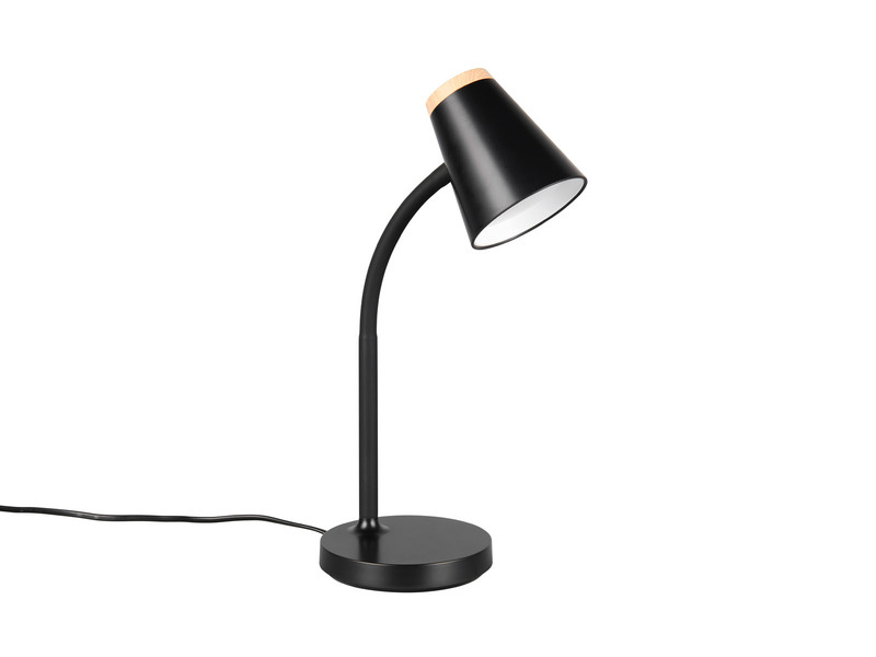 LED Schreibtischlampe PONGO Schwarz flexibel biegsam, Höhe 36cm
