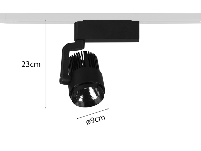 LED Strahler RADIATOR Schwarz für DUOline 2-Phasen Schienensystem