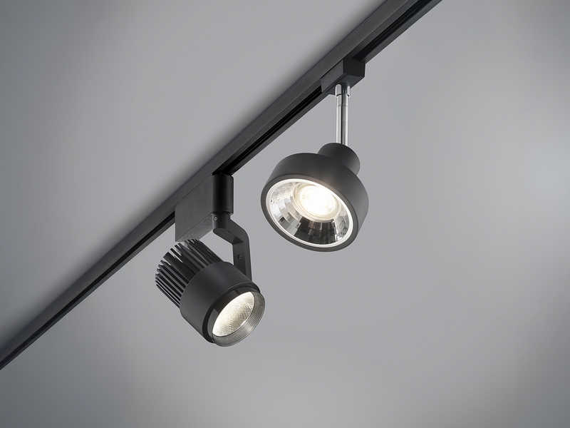 LED Strahler RADIATOR Schwarz für DUOline 2-Phasen Schienensystem