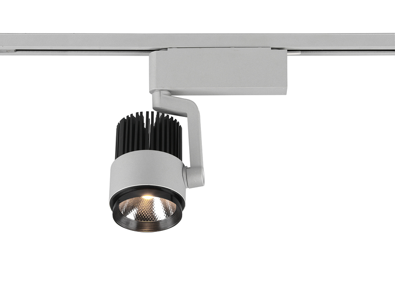LED Strahler RADIATOR Grau für DUOline 2-Phasen Schienensystem