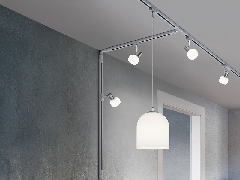 Strahler ANTIBES mit Glasschirm für DUOline 2-Phasen Schienensystem