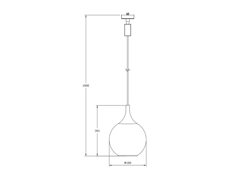 Pendelleuchte LUMINA mit Glasschirm Chrom Ø 18cm für DUOline Schienensystem