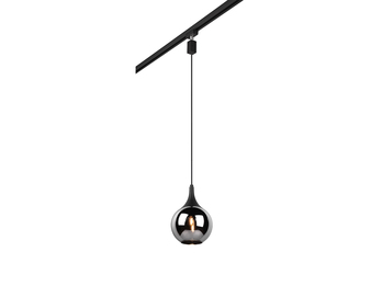 Pendelleuchte LUMINA mit Glasschirm Chrom Ø 18cm für DUOline Schienensystem