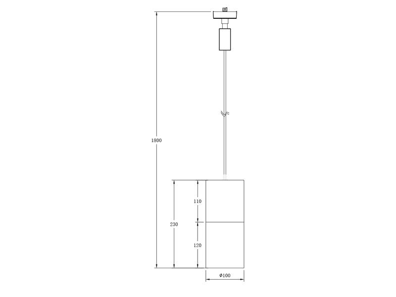 Pendelleuchte ROBIN mit Rauchglas Ø 10cm für DUOline Schienensystem