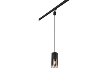 Pendelleuchte ROBIN mit Rauchglas Ø 10cm für DUOline Schienensystem