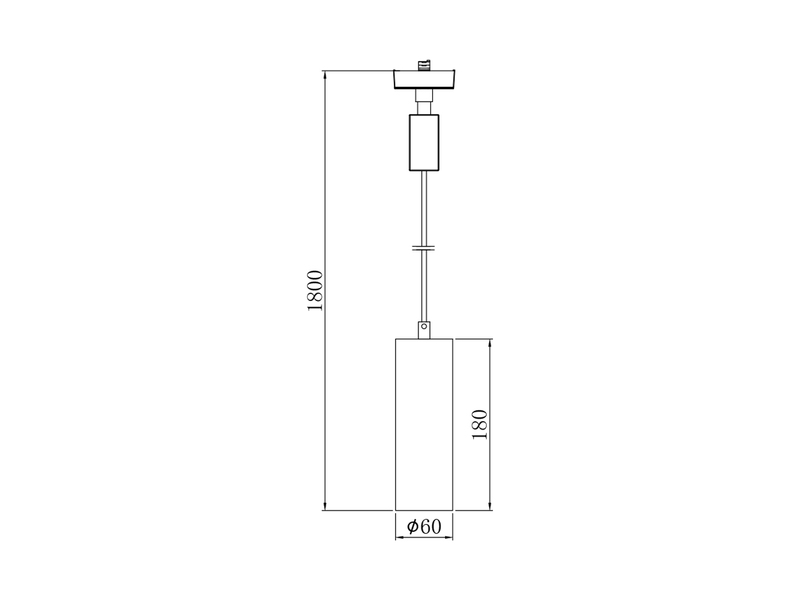 Pendelleuchte MARLEY Metall Silber Ø 6cm für DUOline Schienensystem