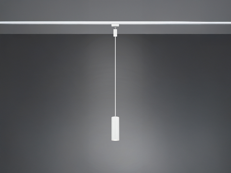 Pendelleuchte MARLEY Metall Weiß Ø 6cm für DUOline Schienensystem