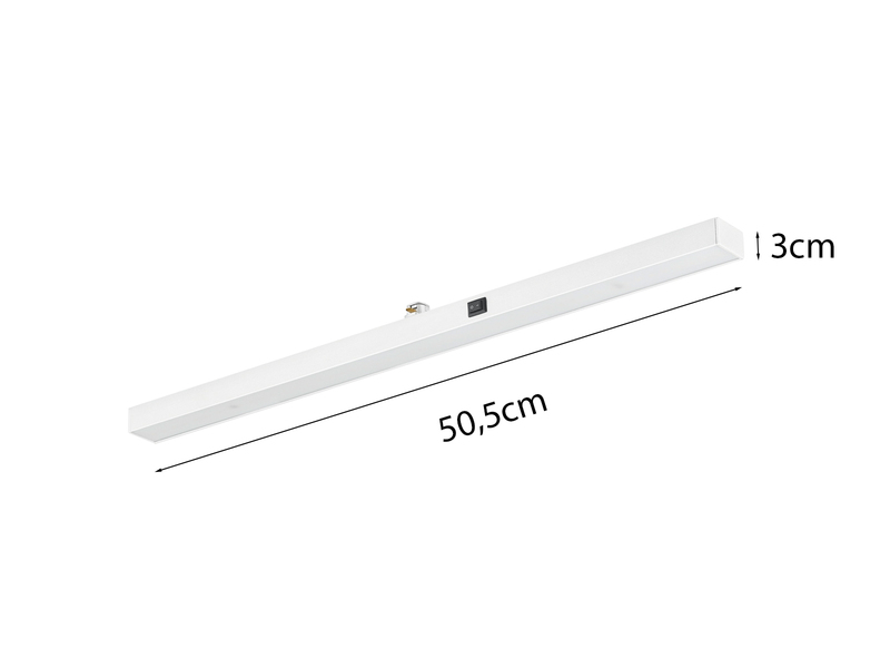 LED Panel Weiß Breite 50,5cm für 2-Phasen Schienensystem DUOline