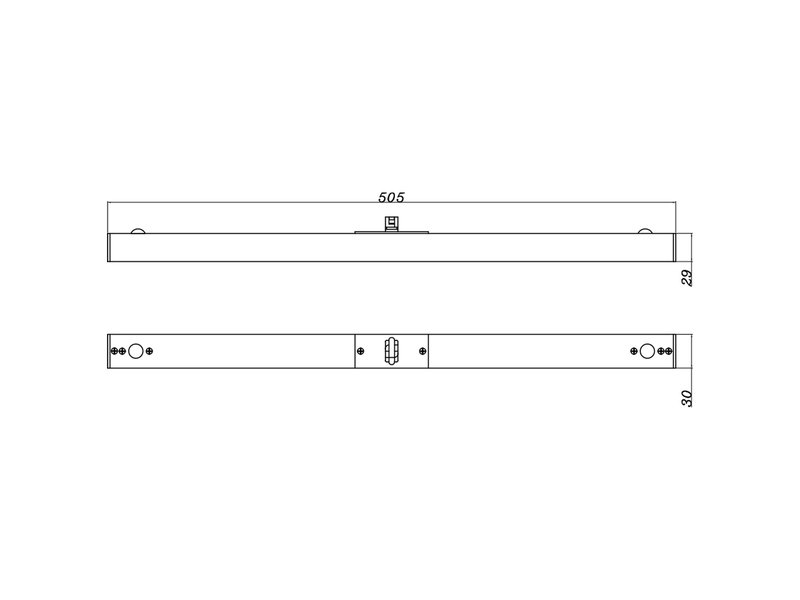 LED Panel Weiß Breite 50,5cm für 2-Phasen Schienensystem DUOline