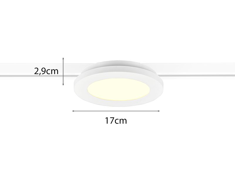 LED Spot CAMILLUS Weiß Ø 17cm für DUOline Schienensystem