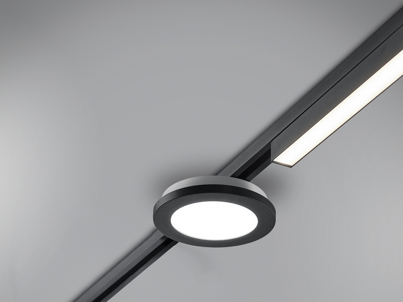 LED Spot CAMILLUS Schwarz Ø 17cm für DUOline Schienensystem