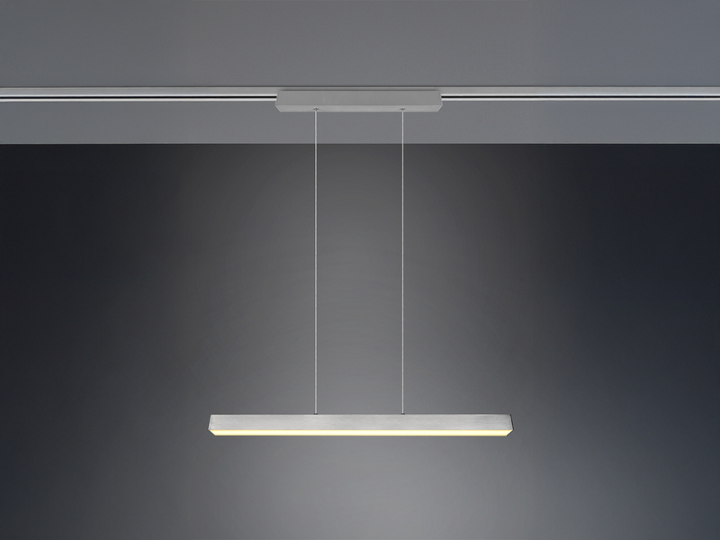 LED Pendelleuchte PAROS Silber, Breite 90cm für DUOline Schienensystem