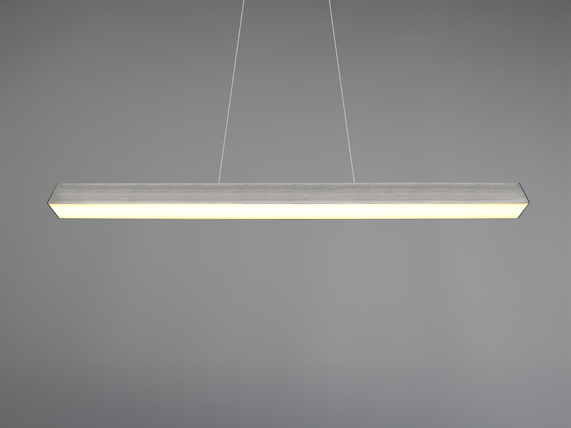 LED Pendelleuchte PAROS Silber, Breite 90cm für DUOline Schienensystem