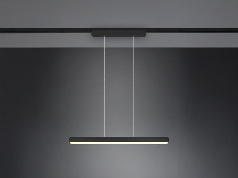 LED Pendelleuchte PAROS Schwarz, Breite 90cm für DUOline Schienensystem